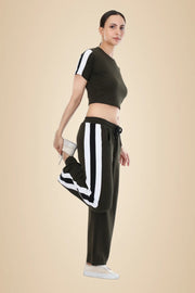 Black & Red Polyester Co-Ord Set For Women Combo