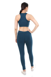 Blue & Maroon Polyester Co-Ord Set For Women Combo