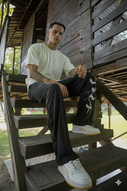 Dragon Ball Zee Sleek Black Printed Joggers