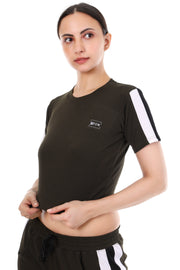 MonoLine Co-ord Full Set – Stylish Grey Crop Top & Joggers