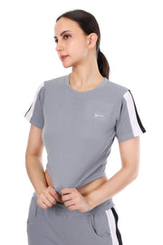 GreyEdge Co-ord Full Set – Stylish Grey Crop Top & Joggers