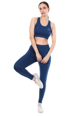 BlueWave Co-ord Set – Sports Bra & High-Waist Leggings