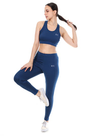 BlueWave Co-ord Set – Sports Bra & High-Waist Leggings