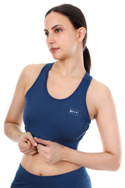 BlueWave Co-ord Set – Sports Bra & High-Waist Leggings