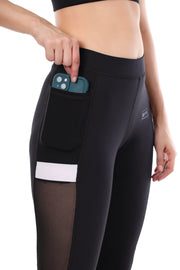 Black Mesh Panel Active Co-ord Set – Sports Bra & Leggings