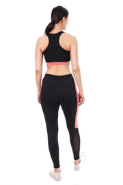 CoralEdge Panel Active Co-ord Set – Sports Bra & Leggings