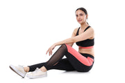 CoralEdge Panel Active Co-ord Set – Sports Bra & Leggings