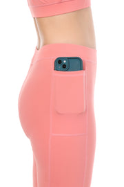 PeachGlow Co-ord Set – Sports Bra & High-Waist Leggings