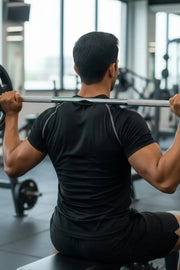 Navy Blue & Black Polyester T-Shirt For Men Combo