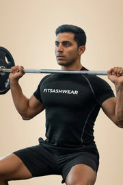 Navy Blue & Black Polyester T-Shirt For Men Combo