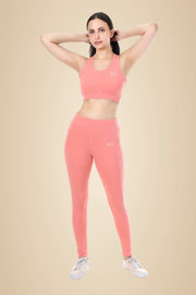 Peach & Grey Polyester Co-Ord Set For Women Combo