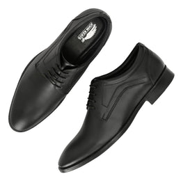 Black Lace Up Leather Shoes For Men